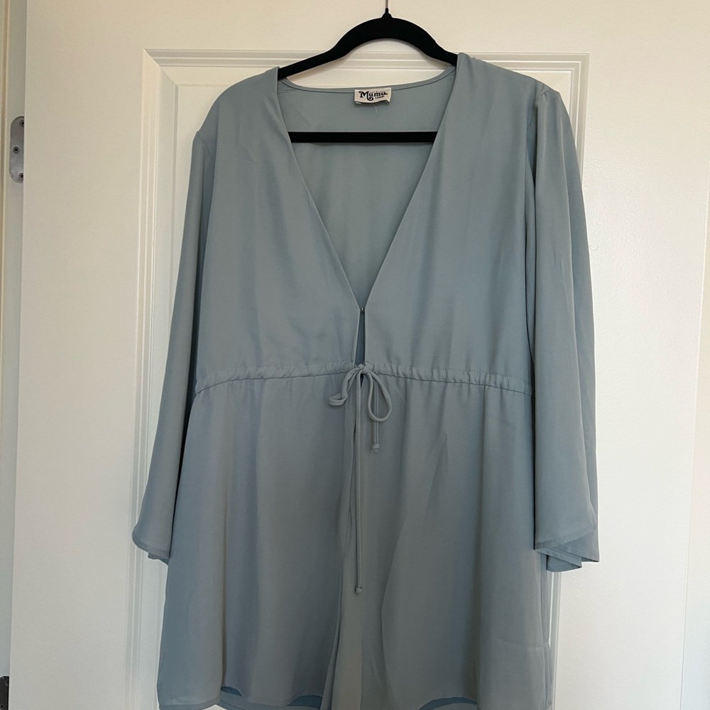 Show Me Your MuMu Light Blue Romper
